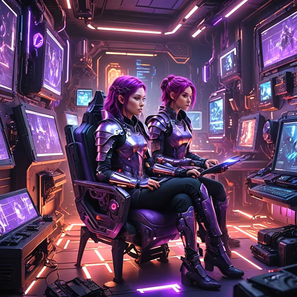 Detailed Matte Painting of Computer Gaming