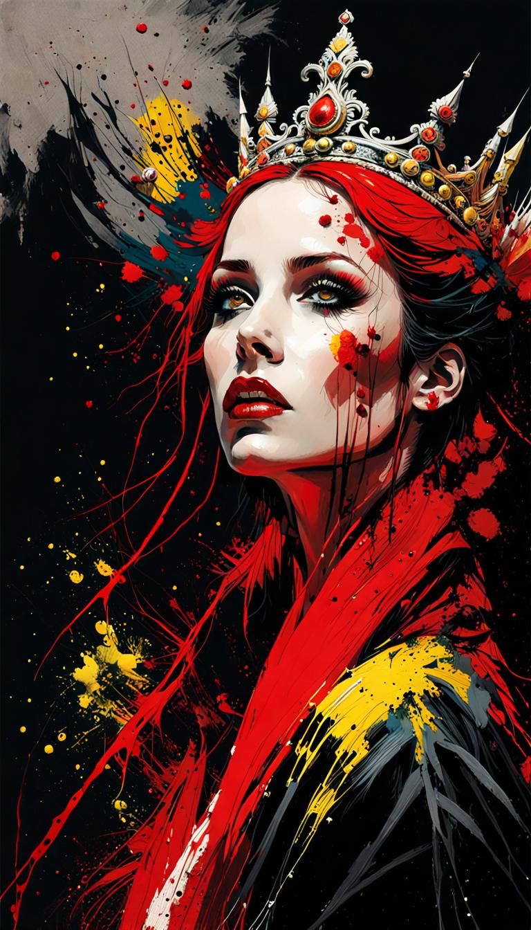 Dark Queen Portrait in Sinister Fine Art Style