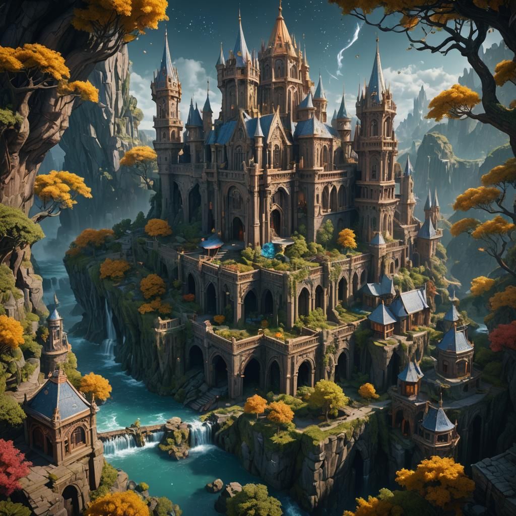 Fantastical Matte Painting in Deep Color