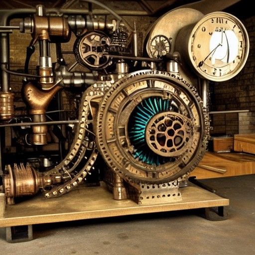 Steampunk Engine of the Industrial Revolution