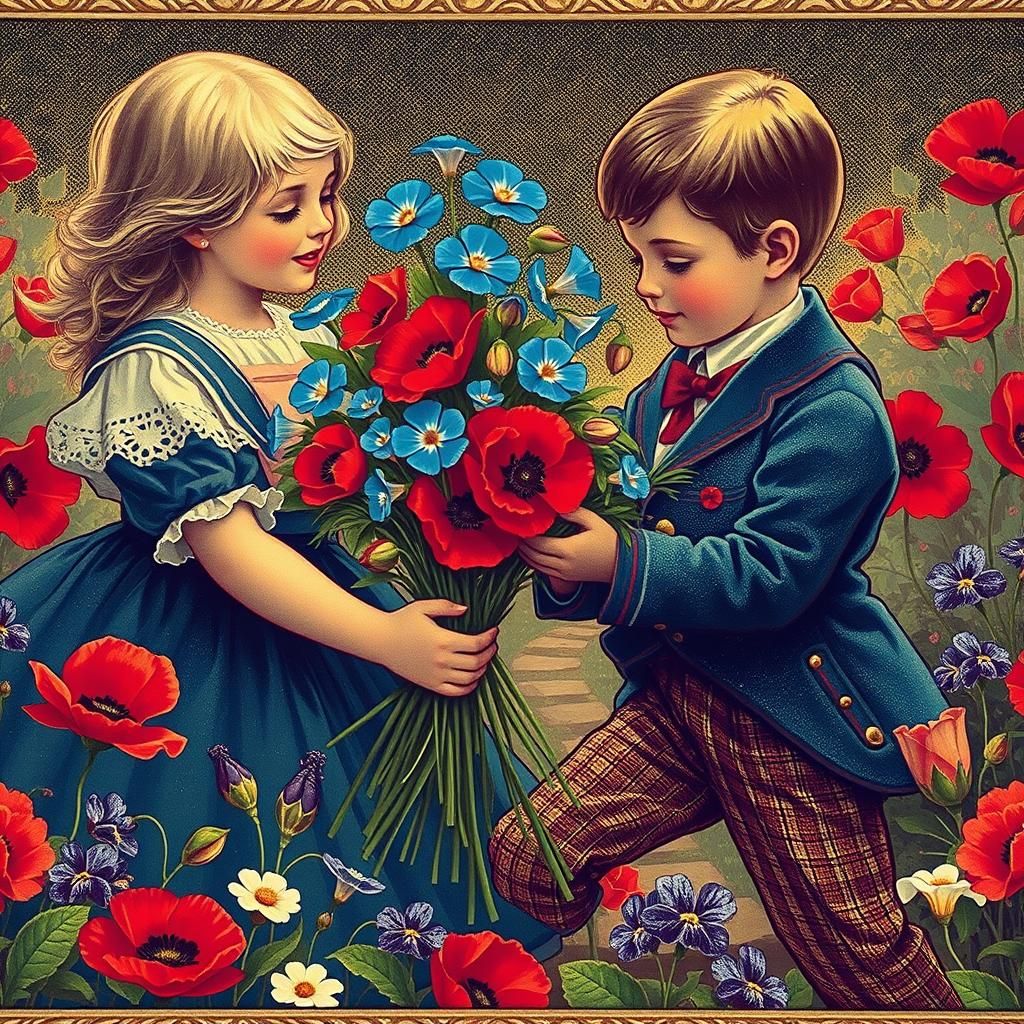 Sweet Childhood Gesture in Maximalist Style