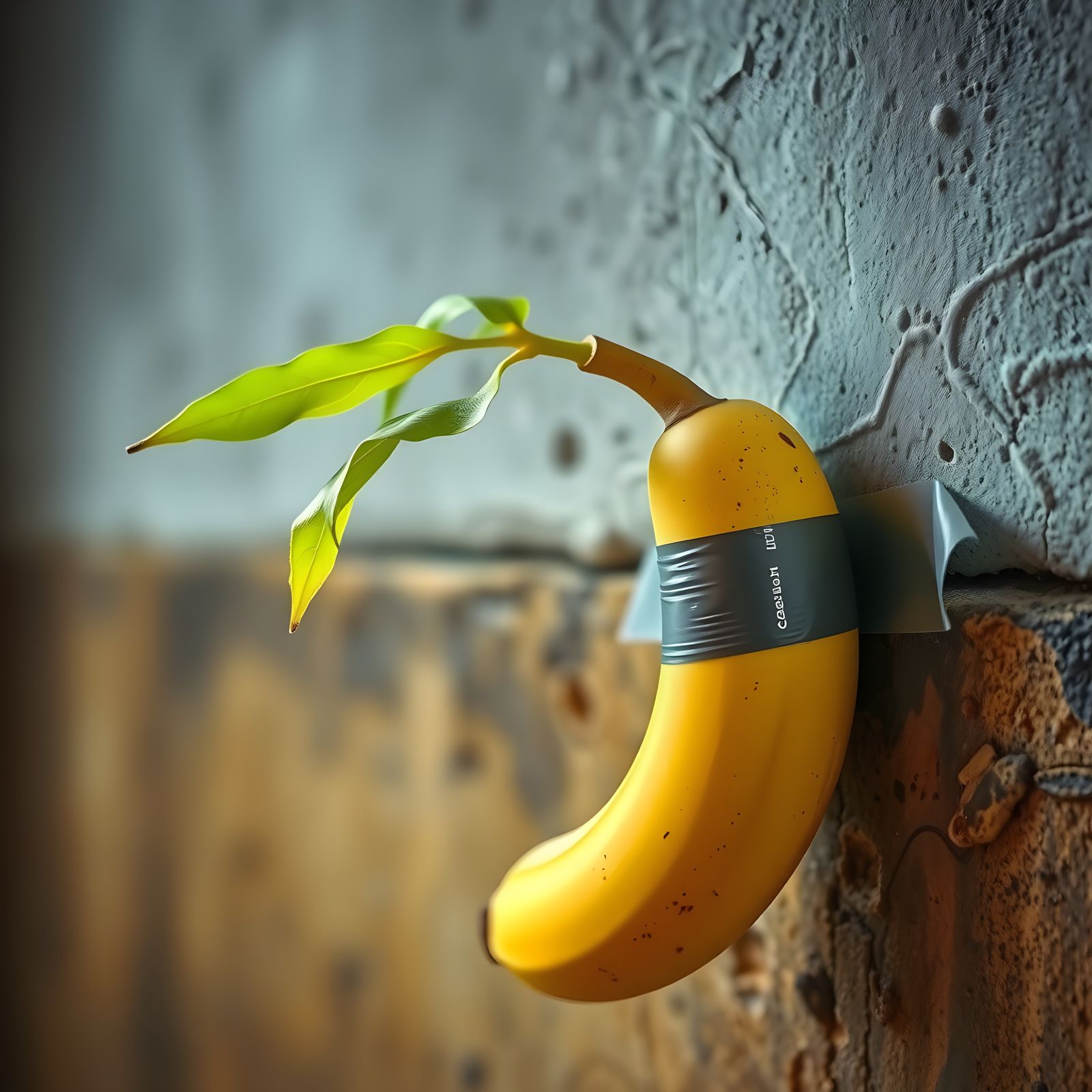 Surreal Banana Sapling Emerges from Banana in Photorealistic...