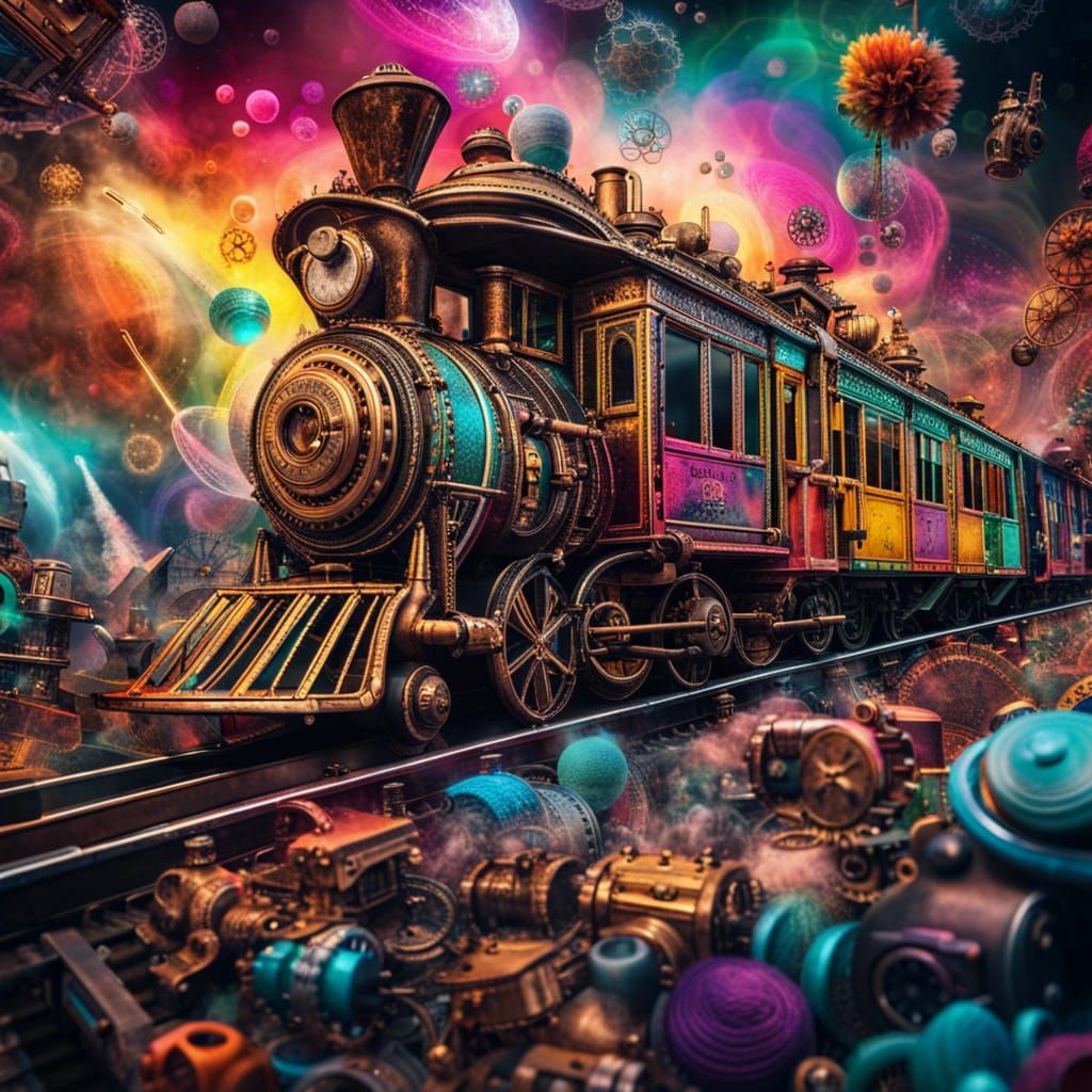 Steampunk Train of Thought in Dreamscape