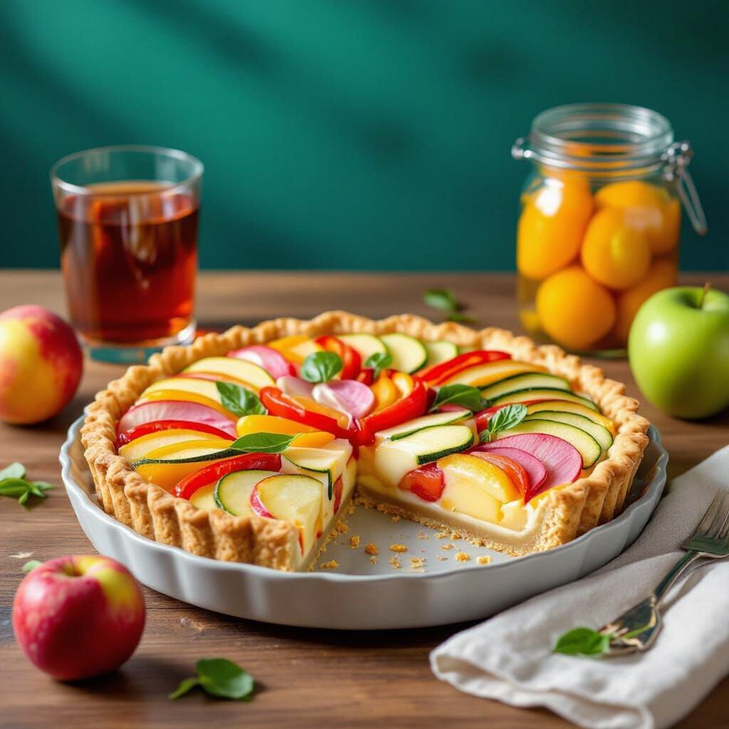 Hyperrealistic Still Life of a Decorative Tart