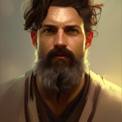 Apostle Matthew Portrait in Hyperdetailed Digital Art