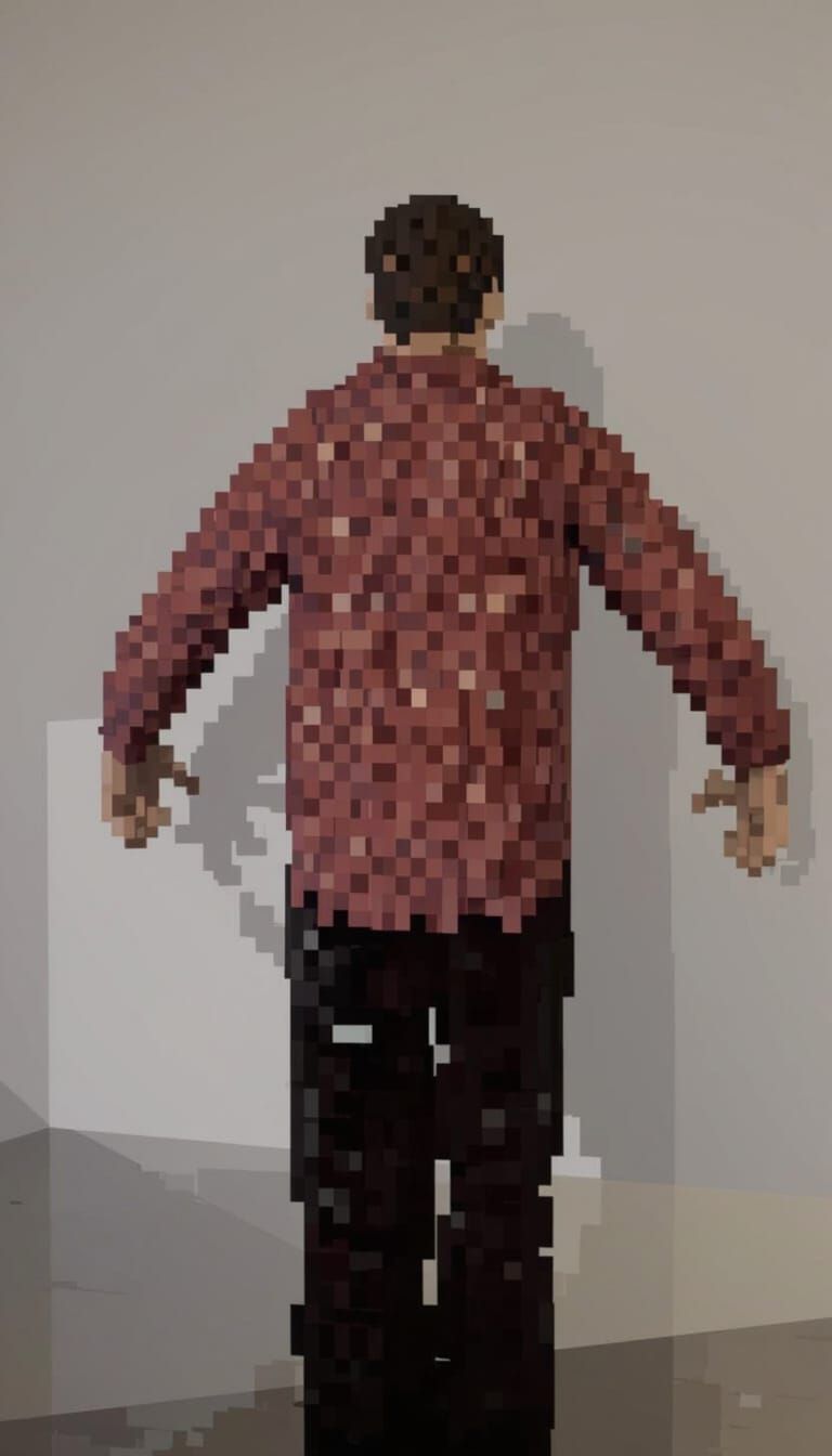 PS1 Era Low Poly Character in Blocky Retro Style