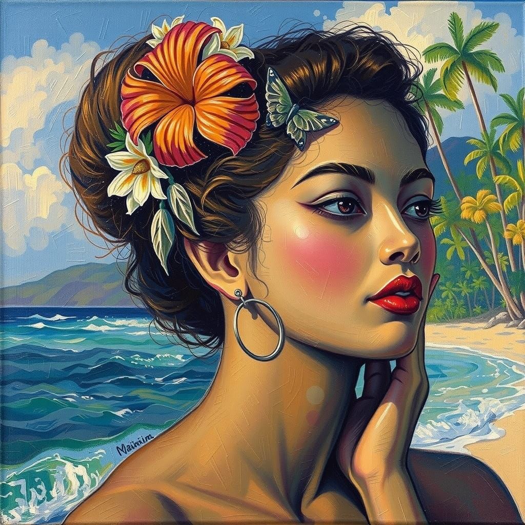 Sensual Mermaid in a Tropical Paradise