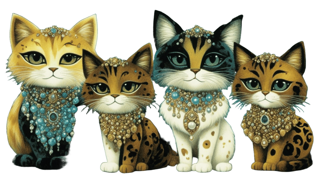 <lora:Feline Folk:1.0> chibi cat with the pearl earring with...