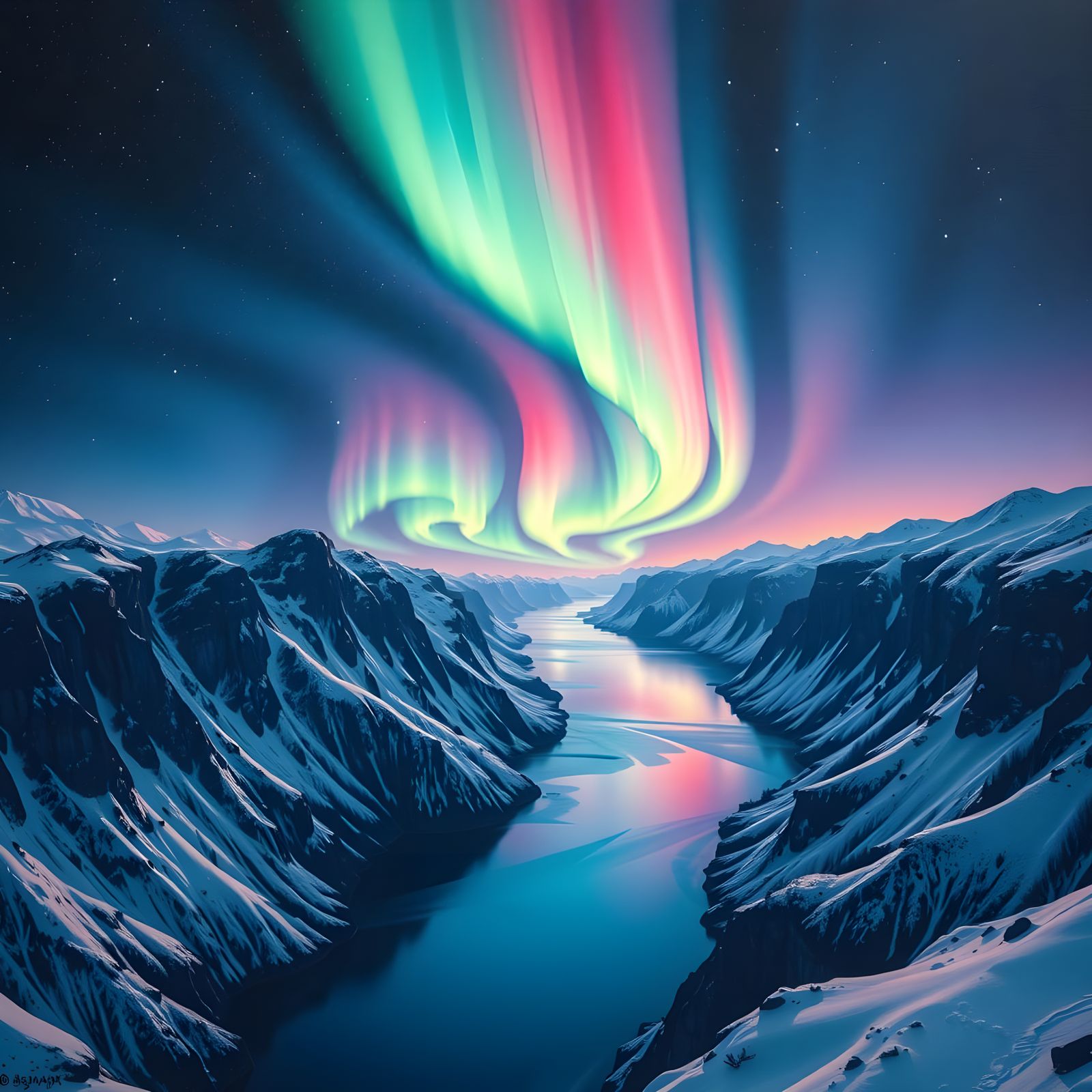 Cosmic Majesty in Romantic Oil Painting Style