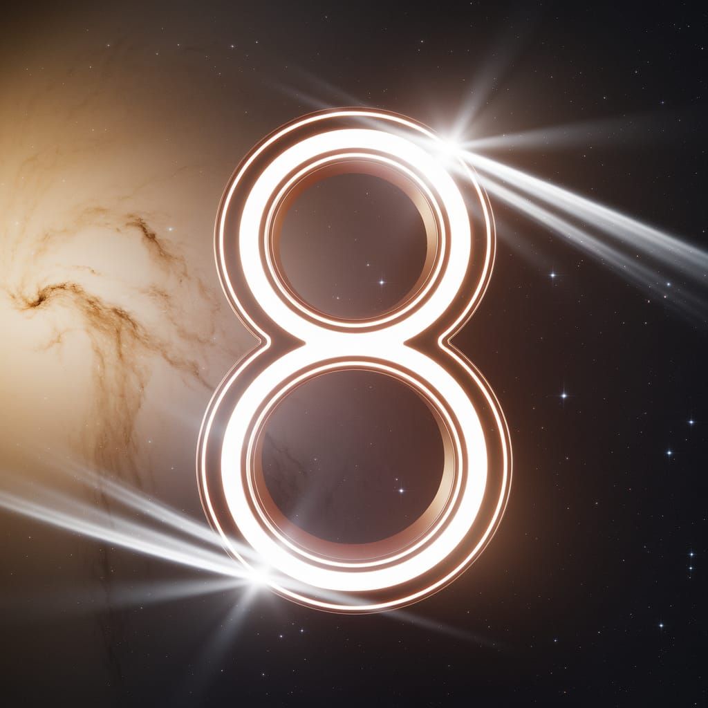 Glowing Cosmic Number 8