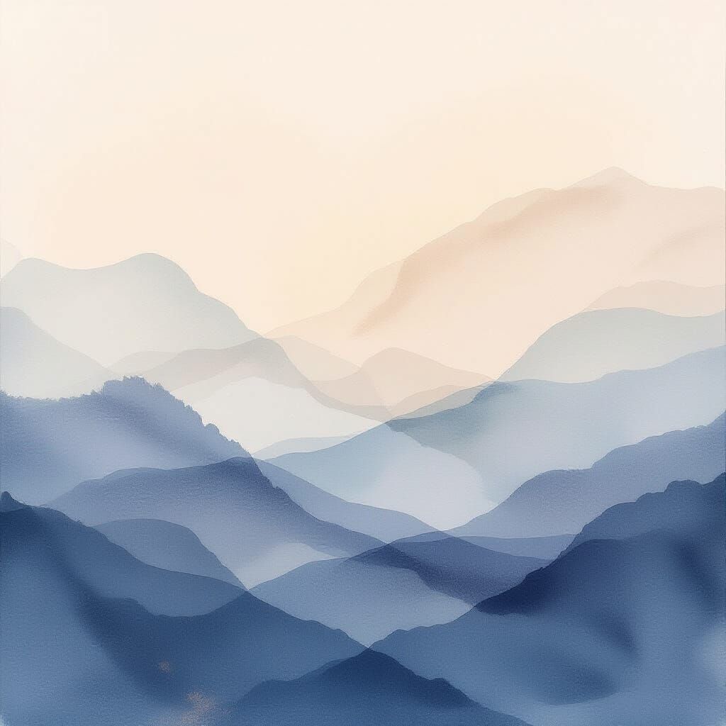 Abstract Watercolor Wash Background in Rothko Style