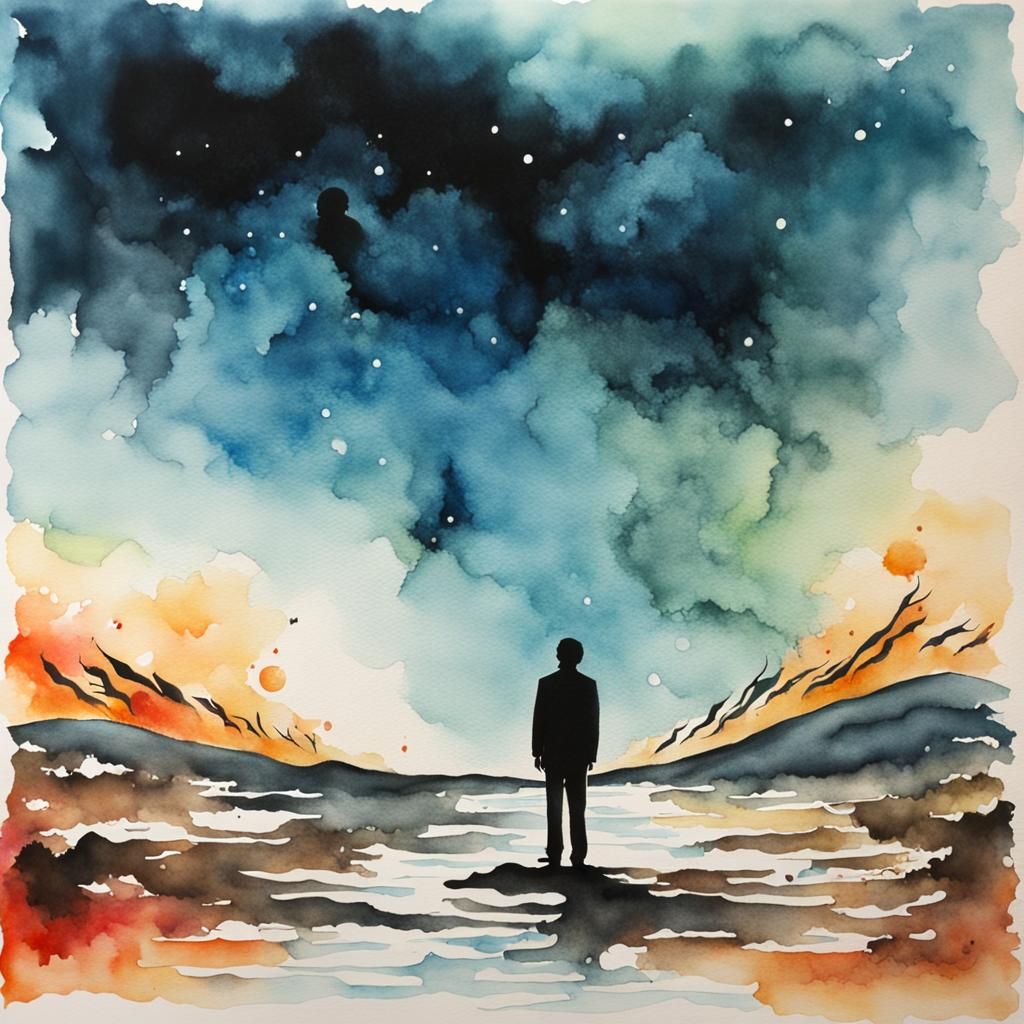 Emotional Plea in Watercolor and Ink