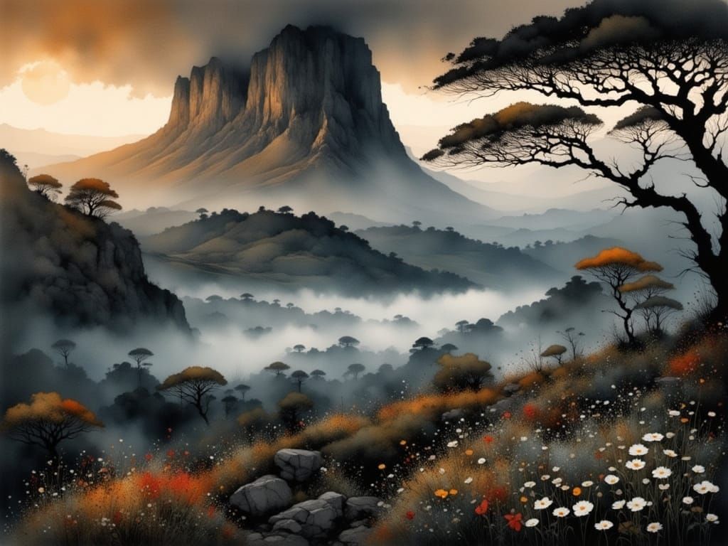 Intricately Detailed Mount Roraima Landscape