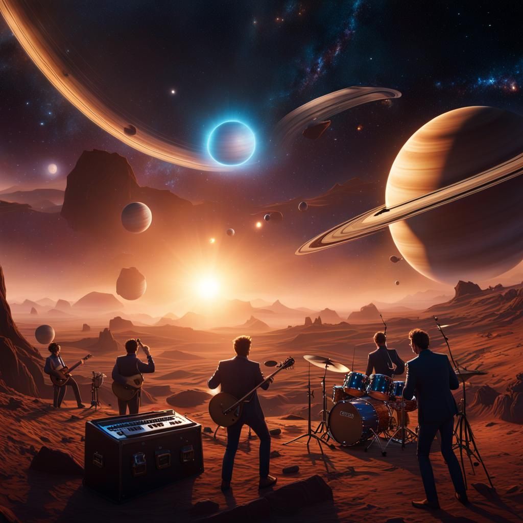 Bluegrass Band Plays Among Saturn's Rings