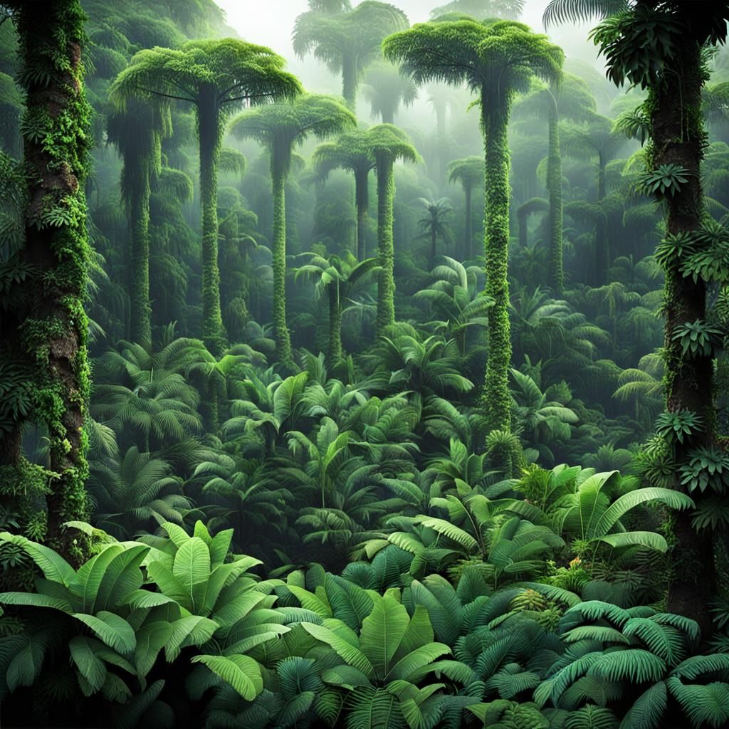 Lush Tropical Rainforest Scene