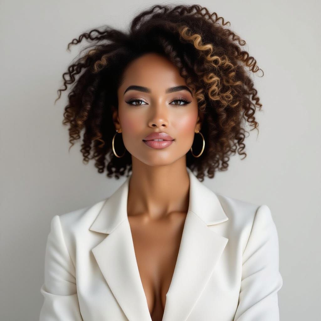 Confident Woman Embodies Mature Elegance