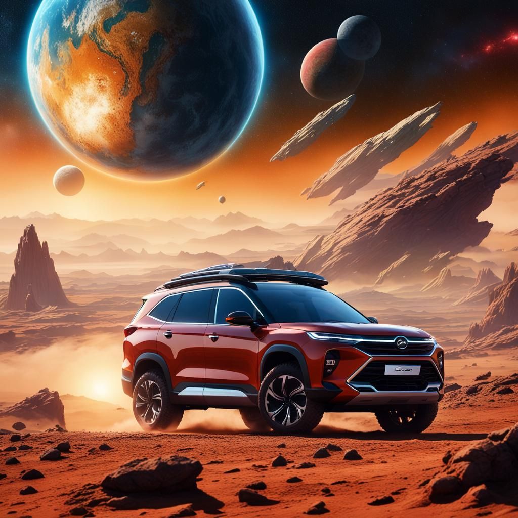 Chery Tiggo 8 Pro Max in Cyberpunk Space