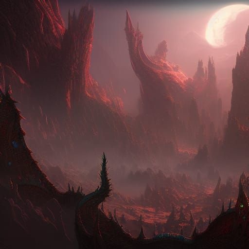 Detailed Painting of Azathoth in Unreal Engine 5