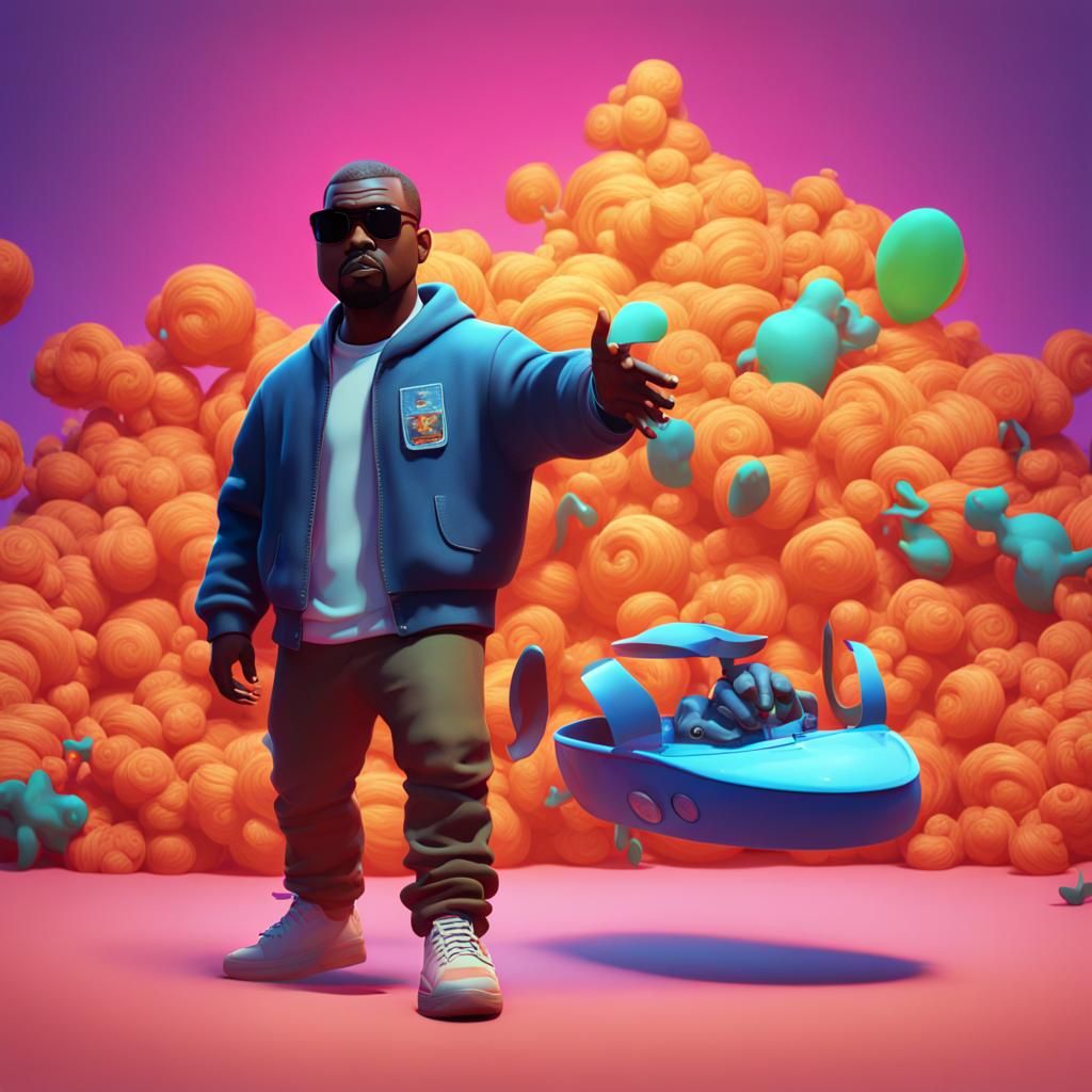 Kanye West as Pixar-Style 3D Digital Art