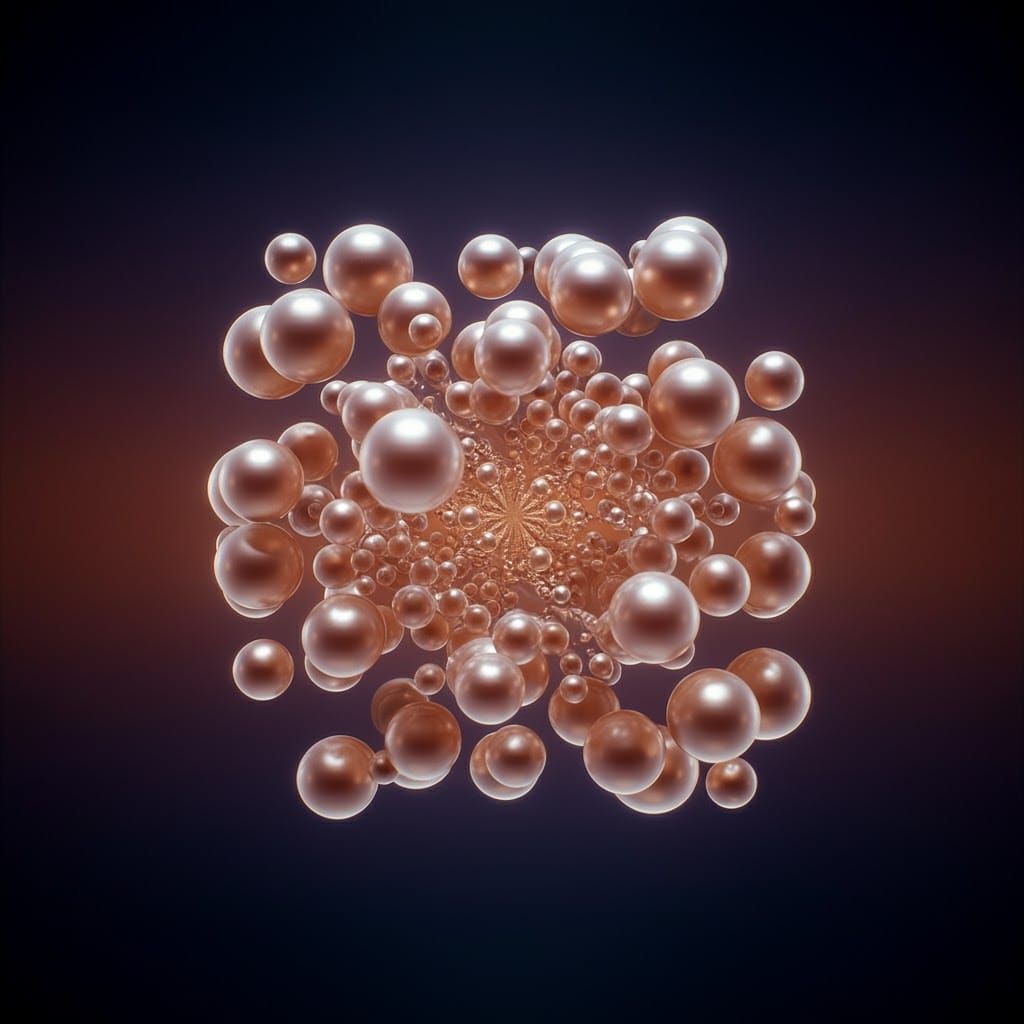 Luminous Pearls in Symmetrical 3D Arrangement