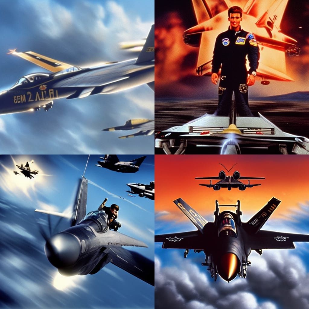 Epic Top Gun Scene in Digital Matte Painting