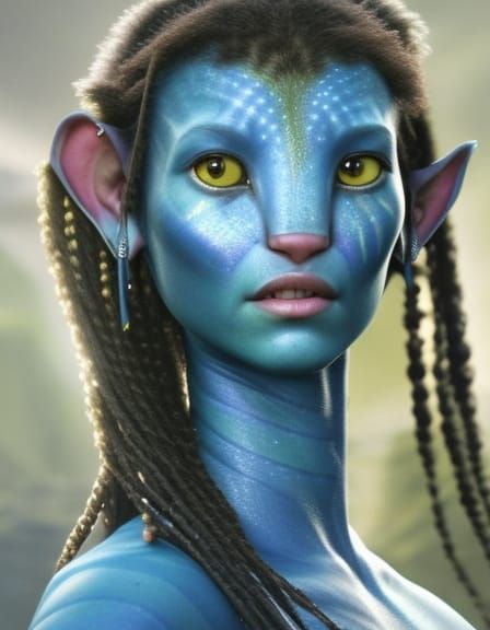 Beautiful Na'vi Portrait from Avatar Movie