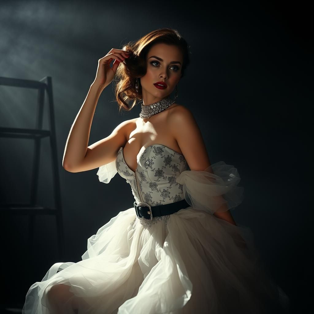 Dramatic Haute Couture Fashion Shoot in Chiaroscuro Lighting
