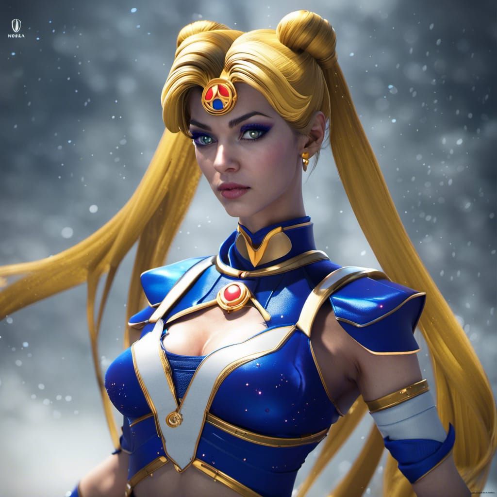 Sailor Moon and Kitana Fusion in 3D