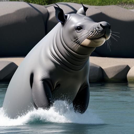 Rhinoceros Sealion Hybrid Creature
