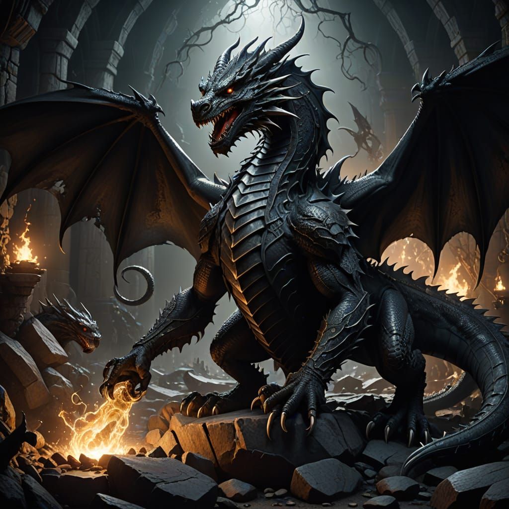 Symphonic Metal Dragon Band in Surreal Fantasy Setting