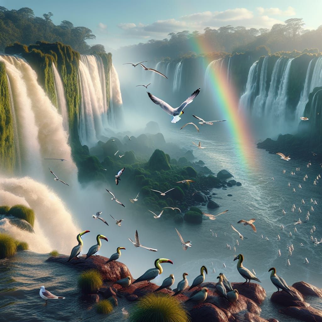 Iguazu Falls: Argentina's Exotic Birds in Volumetric Lightin...