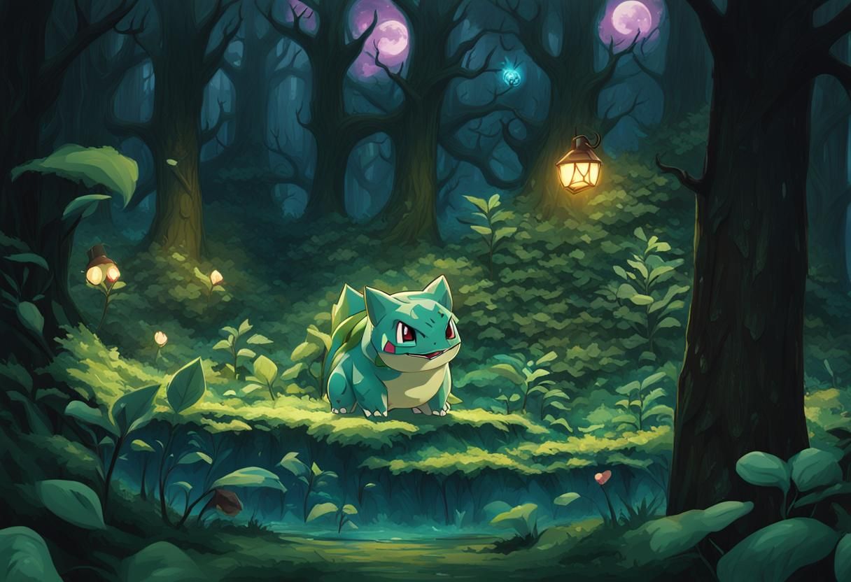 Nature-Keeper Bulbasaur in Fantastical Forest