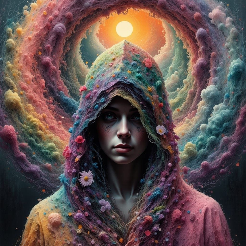 Ethereal Fantasy Figure in Surreal, Hyperrealistic Style