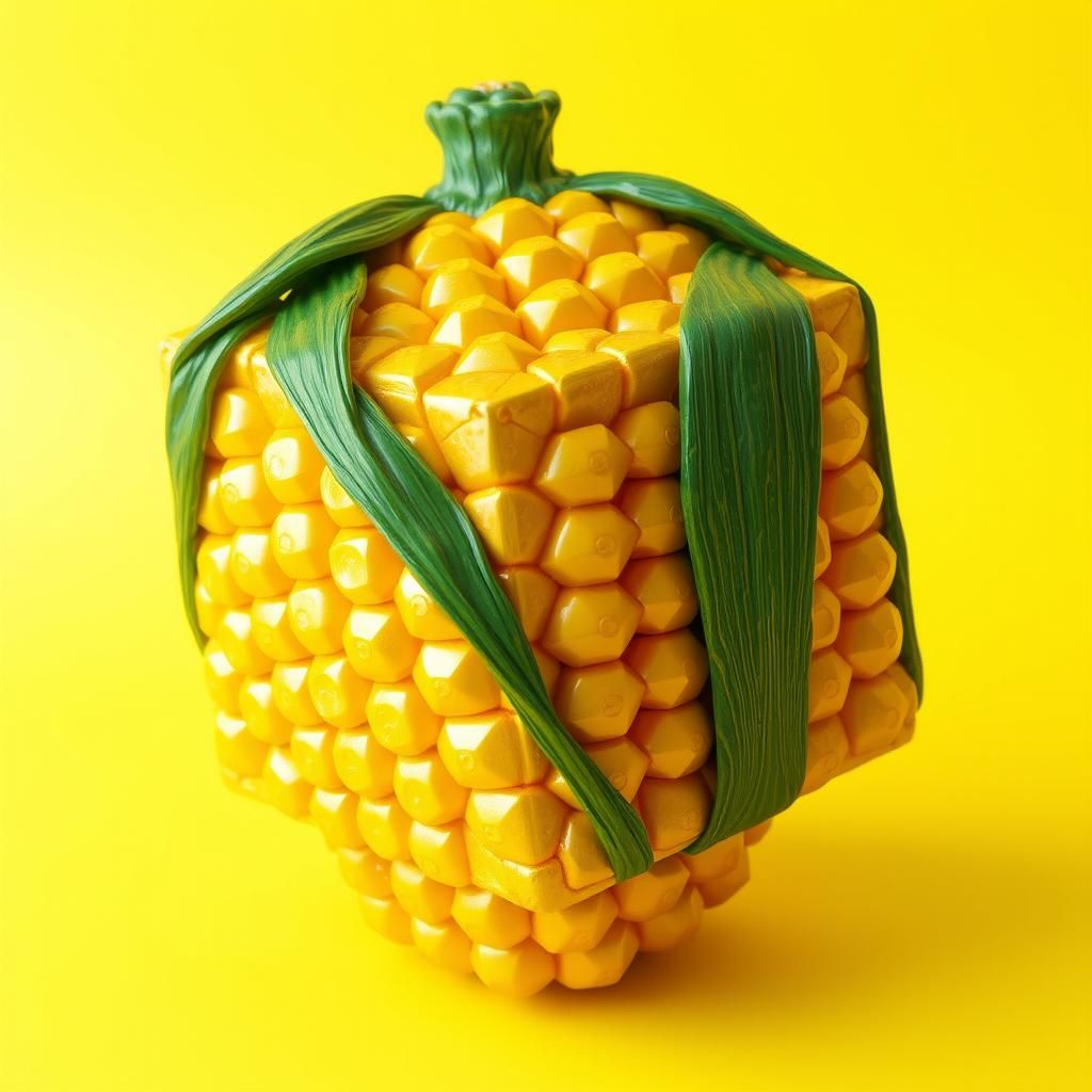 Geometric Corn: A Digital Art Gemstone