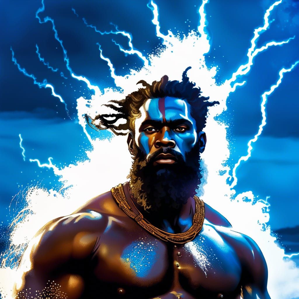 Melanesian Storm God of Thunder and Sea