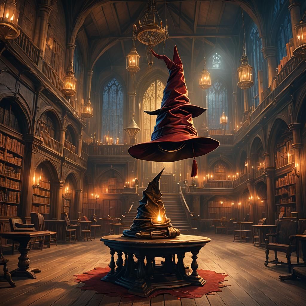 Sorting Hat Concept Art in Grand Hall