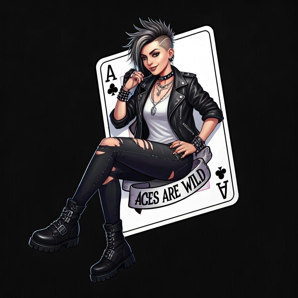 Androgynous Asexual Icon in Bold, Graphic Style