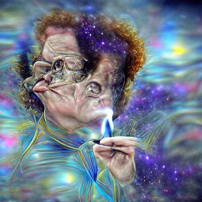 Surreal Astral Steve Brule in Cosmic Art Style