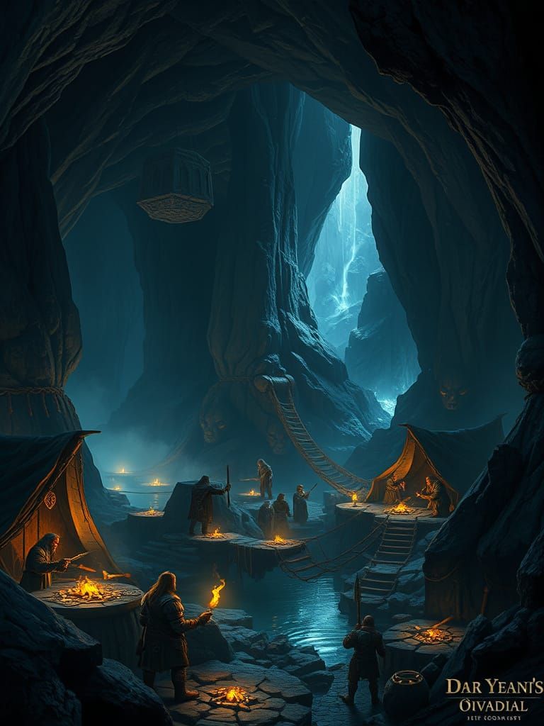 Dwarves Forge in Ancient Subterranean Cavern