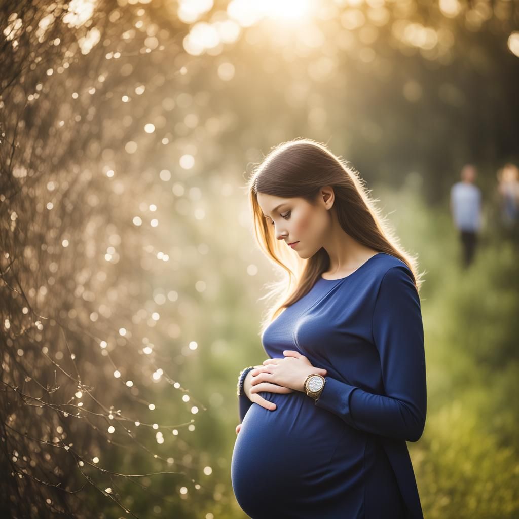 Pregnant Girl Portrait in Natural Lighting