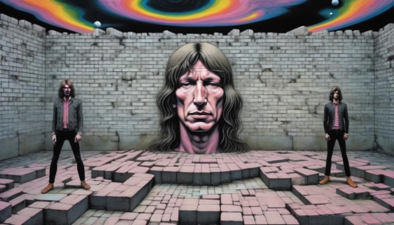 Surreal Pink Floyd Tribute in Psychedelic Style