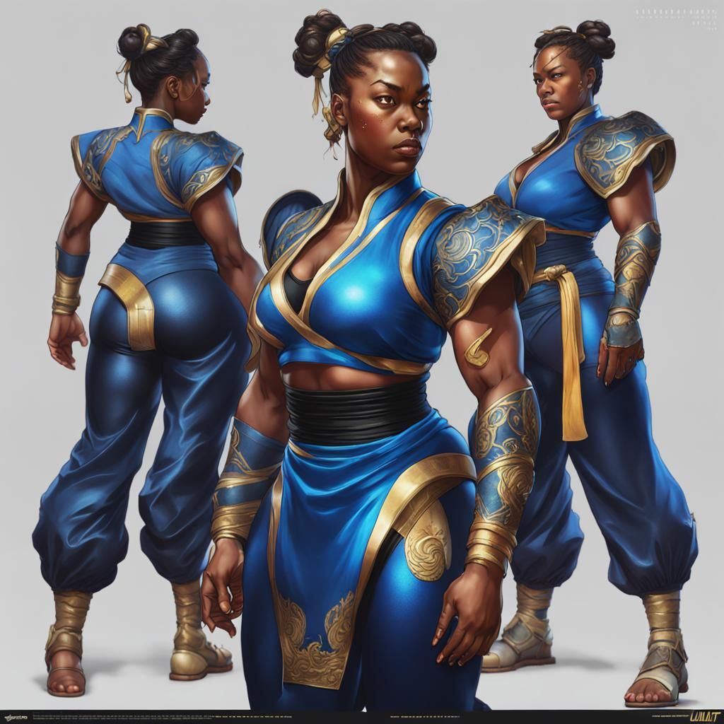 Hyperrealistic Splash Art of Chun Li Concept