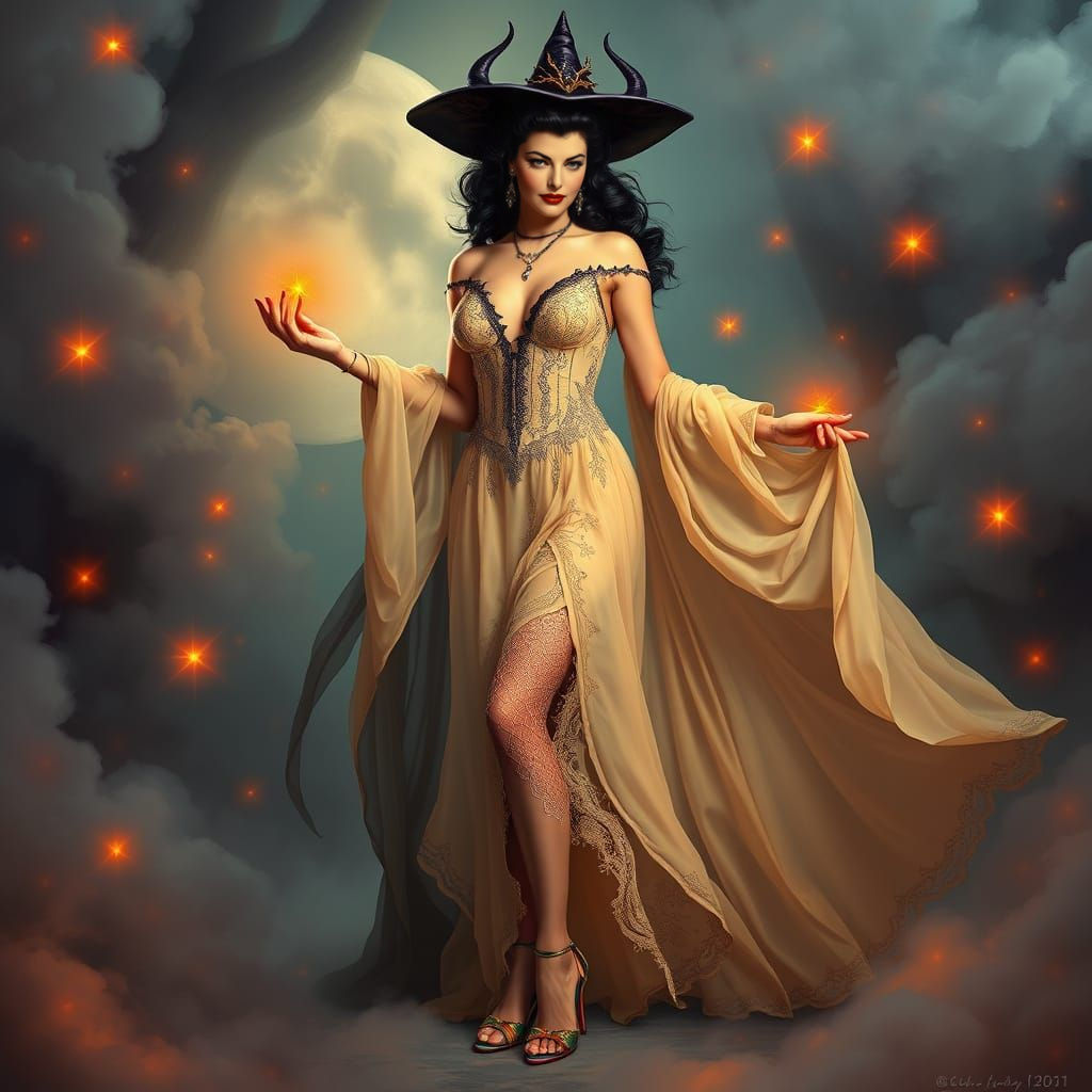 Evil Witch Queen in Ethereal Fantasy Style