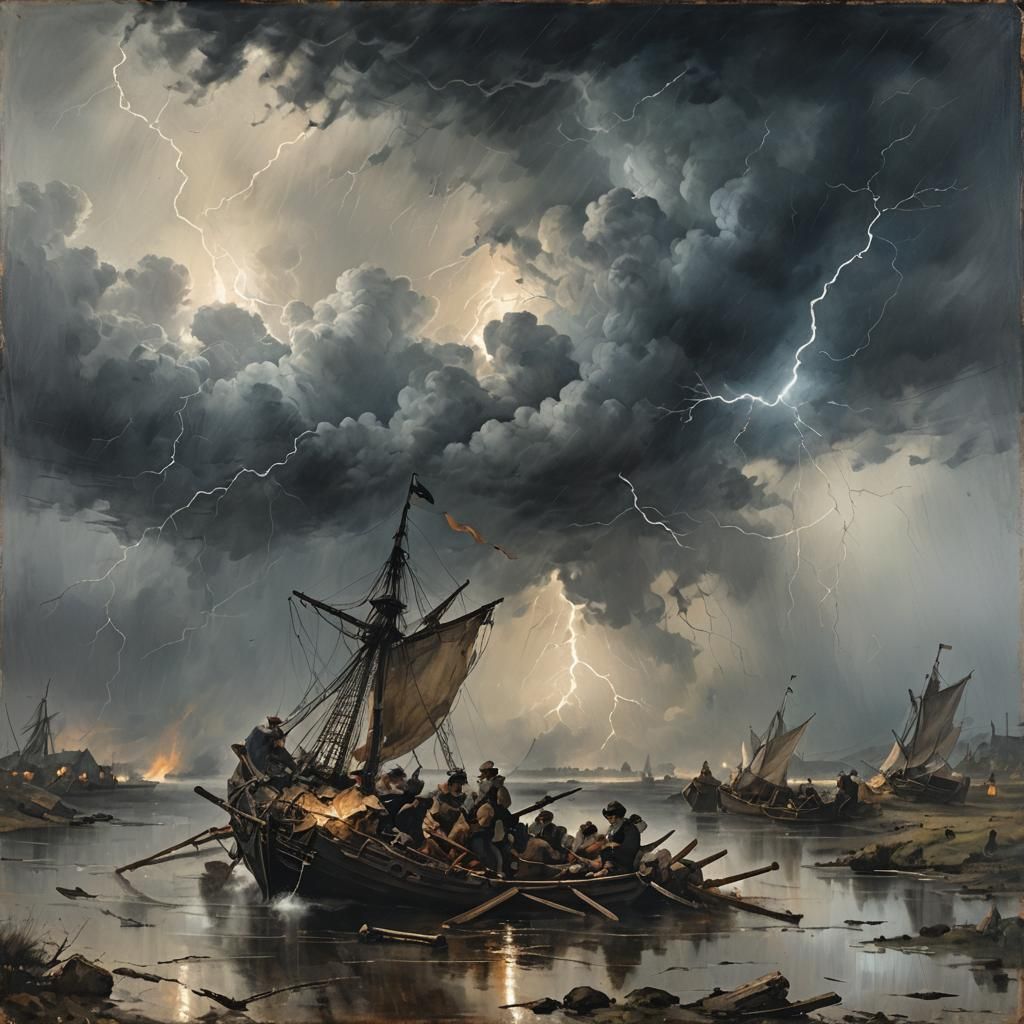 Stormy Dreams: A Dutch Master Inspired Painting