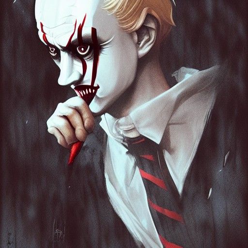 Draco Malfoy as Sinister Pennywise, Digital Art