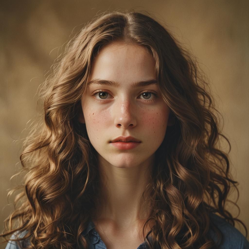 Elegant Portrait of a Young Woman in Golden Hour