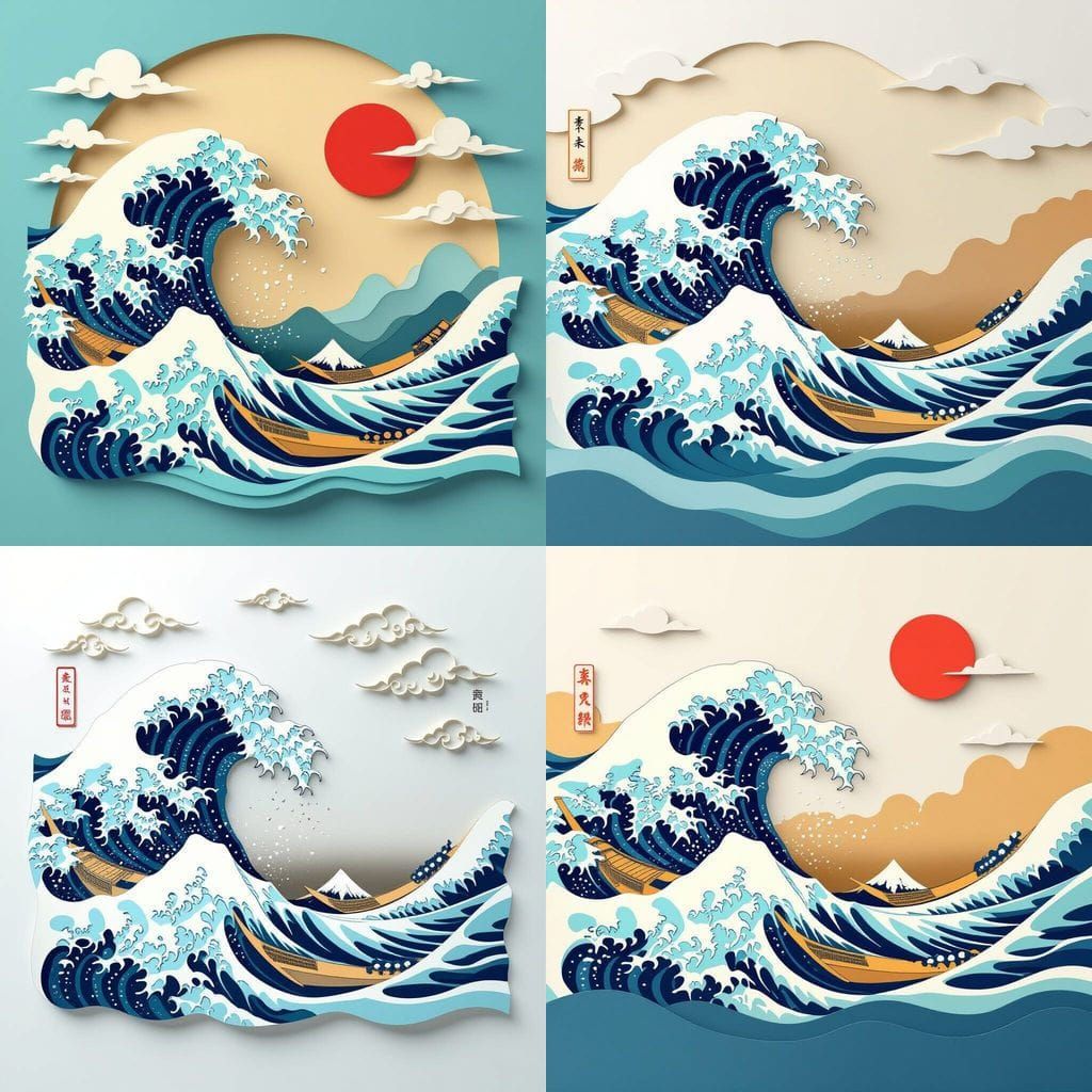 Papercraft Great Wave off Kanagawa