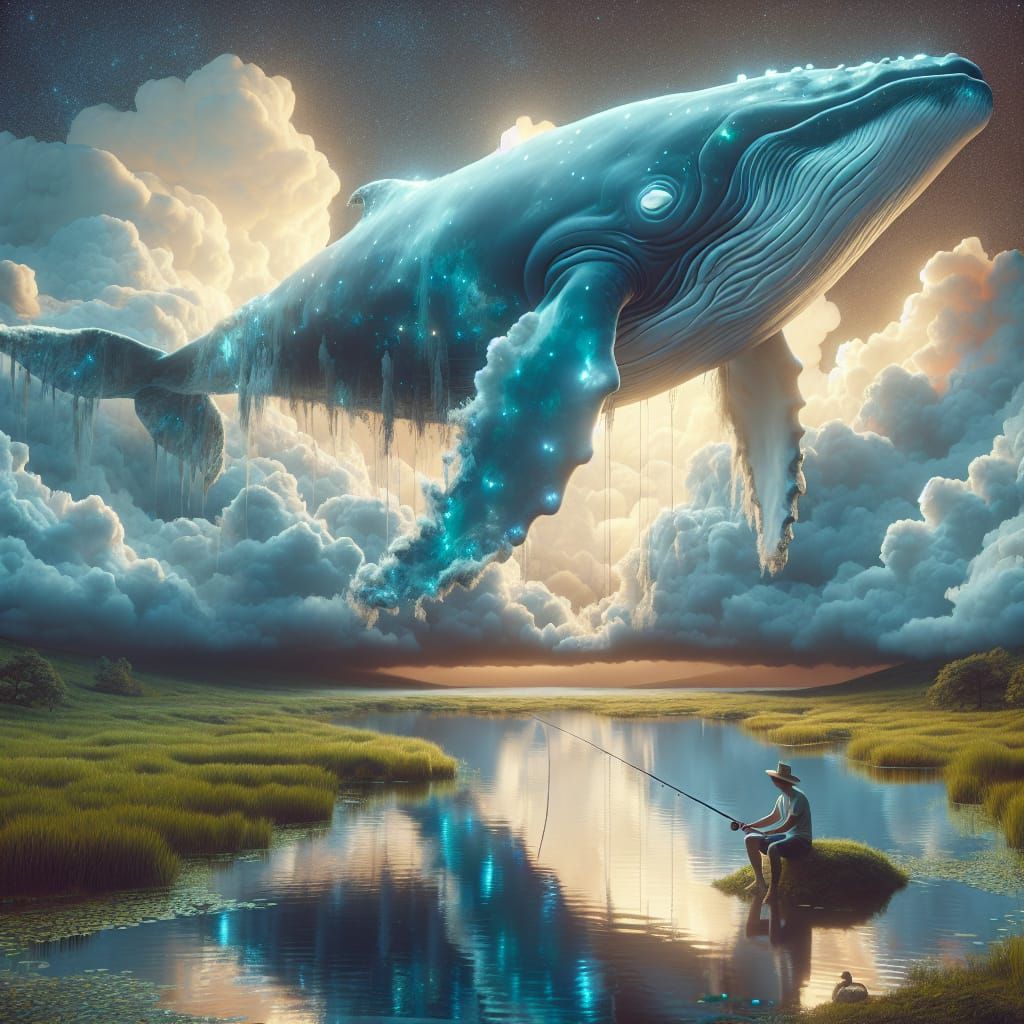 Colossal Whale in Serene Skies