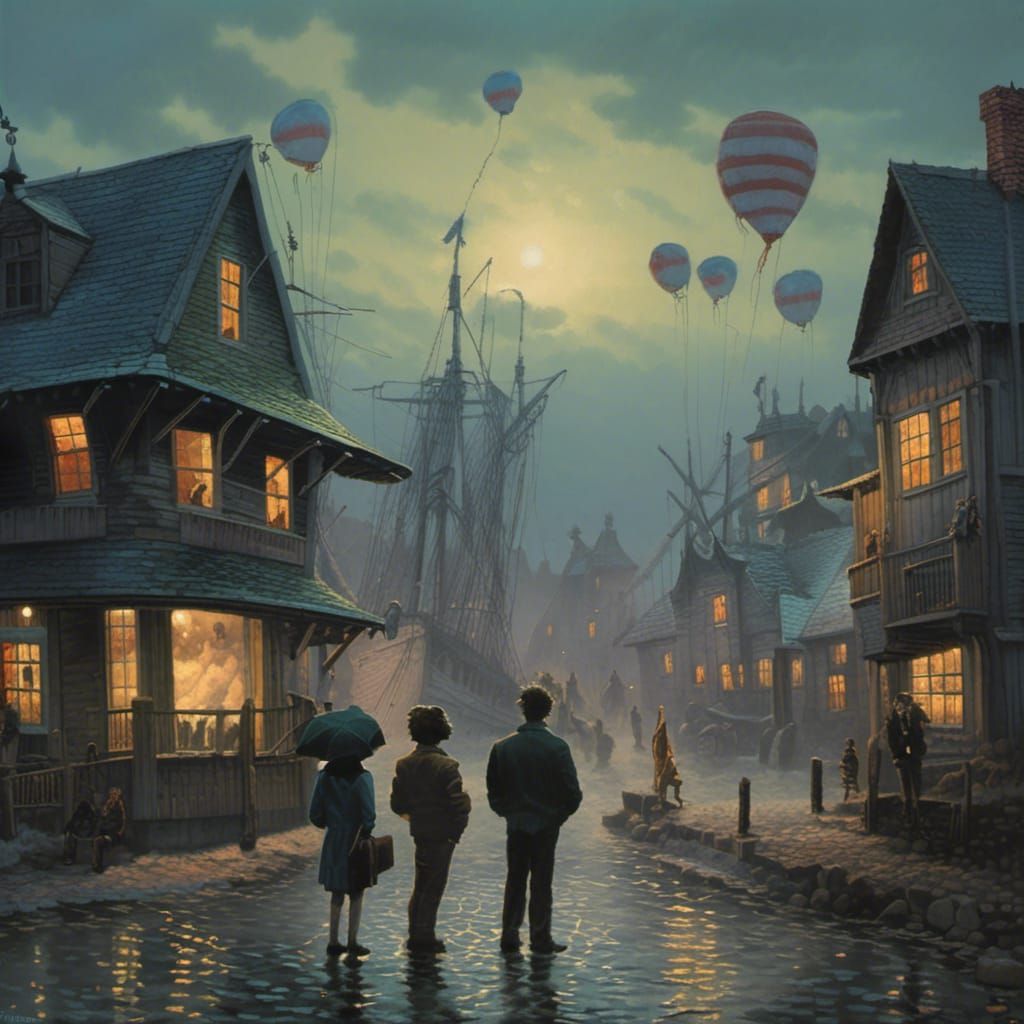 Expressive Woman on Cliff, Digital Art