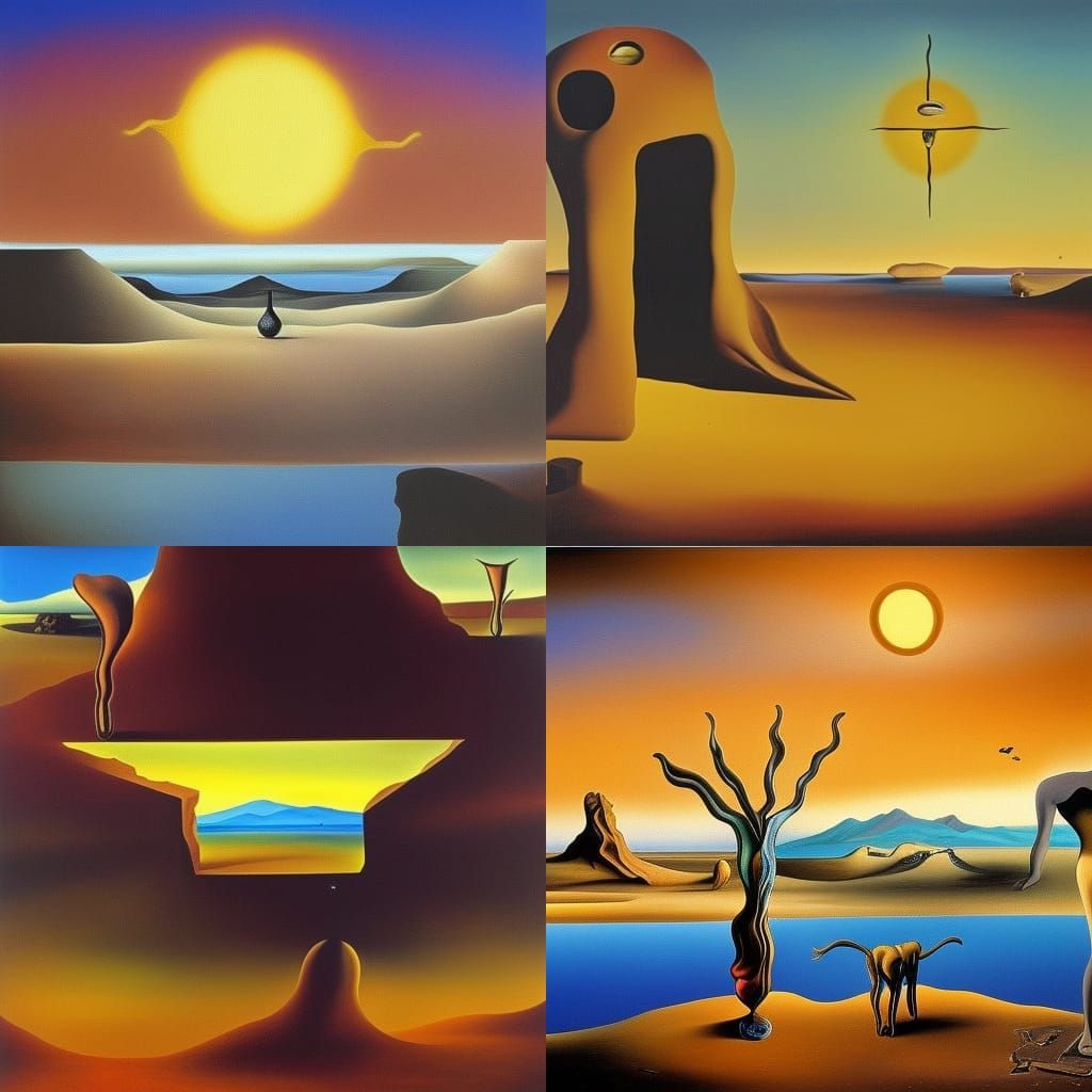 Surreal Desert Eyes Beneath a Melting Sun